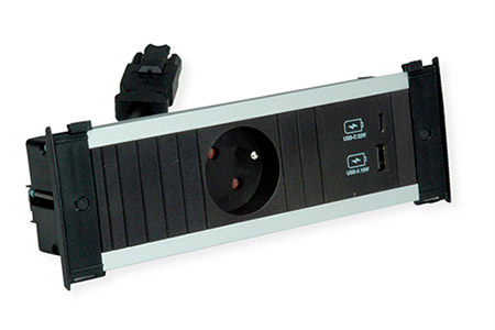 Systém KAPSA S, 2x zásuvka CZ, zdroj 22W (USB A + C) (927.707)