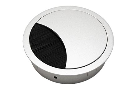 Systém LOOP ROUND, průchodka do stolní desky, matná stříbrná (930.300)