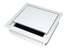 Systém LOOP SQUARE, průchodka do stolní desky, 120 x 120mm, matná stříbrná (930.310)