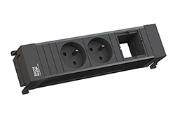 Systém POWER FRAME, box pro 3 moduly, 2x zásuvka CZ, 1x volné, plast (916.062)