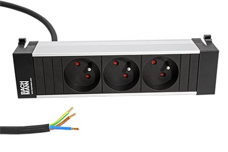 Systém POWER FRAME, box pro 3 moduly, 3x zásuvka CZ, kabel 2m (916.111)