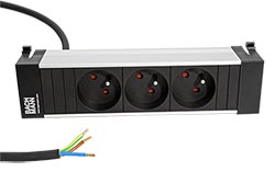 Systém POWER FRAME, box pro 3 moduly, 3x zásuvka CZ, kabel 2m (916.111)
