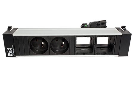 Systém POWER FRAME, box pro 4 moduly, 2x zásuvka CZ, 2x volné (916.047)
