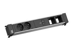 Systém POWER FRAME, box pro 6 modulů, 2x zásuvka CZ , zdroj 100W (2x USB C), 2x volné (BM0023846)
