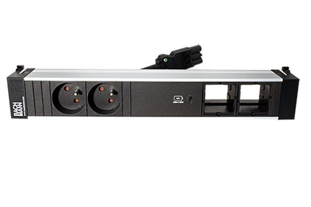 Systém POWER FRAME, box pro 6 modulů, 2x zásuvka CZ , zdroj 60W (USB C), 2x volné (916.532)