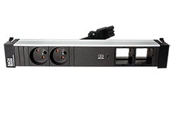 Systém POWER FRAME, box pro 6 modulů, 2x zásuvka CZ , zdroj 60W (USB C), 2x volné (916.532)