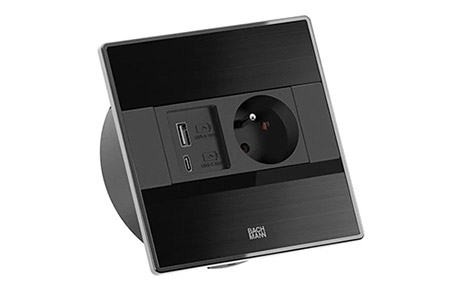 Systém SENSE, 1x zásuvka CZ, zdroj 22W (USB A +C), kabel 2m CEE 7/7, černý (BM0016215)