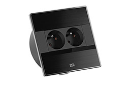 Systém SENSE, 2x zásuvka CZ, kabel 2m CEE 7/7, černý (BM0016212)