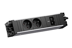 Systém STEP ALU, 2x zásuvka CZ , zdroj 45W (2x USB C) , GST18(M) - 2x CEE 7/5(F) - GST18(F) (BM0022982)