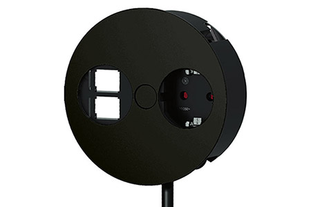 Systém TWIST, 1x zásuvka DE, 2x keystone, černý (931.133)