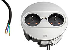 Systém TWIST 2, 2x zásuvka CZ,  stříbrný (946.002)