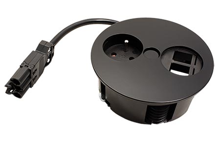 Systém TWIST, zásuvka CZ, 2x keystone, černý (931.134)