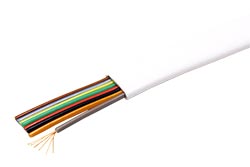 Telefonní kabel 8 žil, bílý, CCA, AWG28, 100m