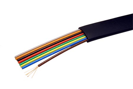 Telefonní kabel 8 žil, černý, CCA, AWG28, 100m
