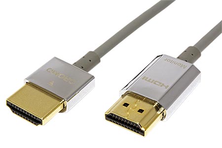 Tenký aktivní HDMI kabel s Ethernetem, 4K, HDMI M - HDMI M, 4,5m