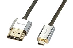 Tenký High Speed HDMI kabel s Ethernetem, HDMI A(M) - microHDMI D(M), 0,5m