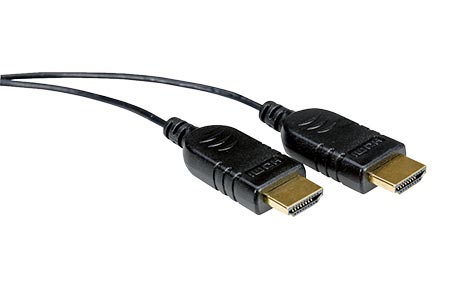 Tenký High Speed HDMI kabel s Ethernetem, HDMI M - HDMI M, 1,2m