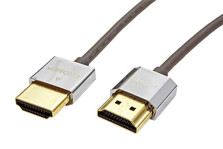 Tenký High Speed HDMI kabel s Ethernetem, Ultra-HD, HDMI M - HDMI M, 1m