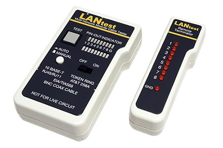Tester kabeláže počítačových sítí, modulární (LANtest Kit)