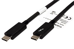 Thunderbolt 3 Kabel, USB C(M) - USB C(M), 20Gb/s, PD 100W, černý, 2 m