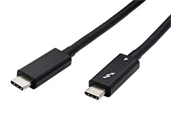 Thunderbolt 4 kabel, USB C(M) - USB C(M), 40Gb/s, PD 100W, aktivní, černý, 2 m