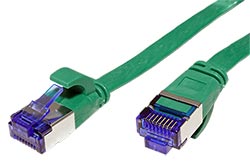 U/FTP patchkabel kat. 6a, plochý, 1,5m, zelený