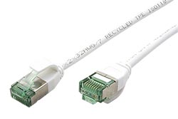 U/FTP patchkabel kat. 6a, tenký, 2m, bílý