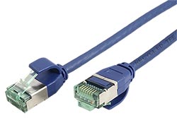 U/FTP patchkabel kat. 6a, tenký, 3m, modrý