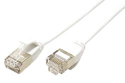 U/FTP patchkabel kat. 6a, tenký, LSOH, 0,5m, bílý