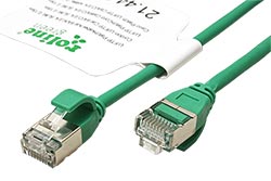 U/FTP patchkabel kat. 6a, tenký, LSOH, 1,5m, zelený