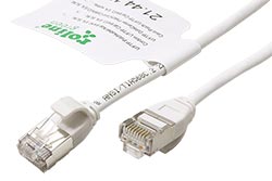 U/FTP patchkabel kat. 6a, tenký, LSOH, 5m, bílý