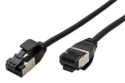 U/FTP patchkabel kat. 8, tenký, LSOH, 1,5m, černý