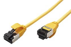 U/FTP patchkabel kat. 8, tenký, LSOH, 1m, žlutý