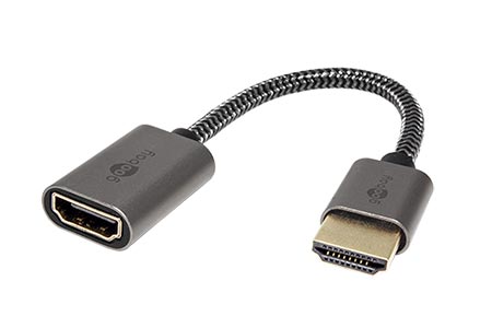 Ultra High Speed HDMI kabelová redukce, 8K@60Hz, HDMI M - HDMI F, 10cm