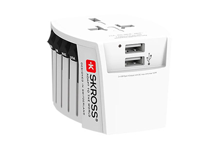 Univerzální cestovní adaptér 2 pólový "MUV USB 2A" 2x USB A