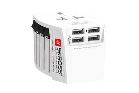 Univerzální cestovní adaptér 2 pólový "MUV USB 4A" 4x USB A