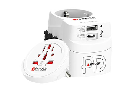 Univerzální cestovní adaptér "PRO Light USB AC30PD - World", PD 30W, USB A + C
