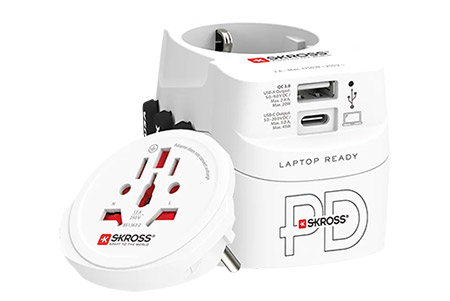 Univerzální cestovní adaptér "PRO Light USB AC45PD - World", PD 45W, USB A + C
