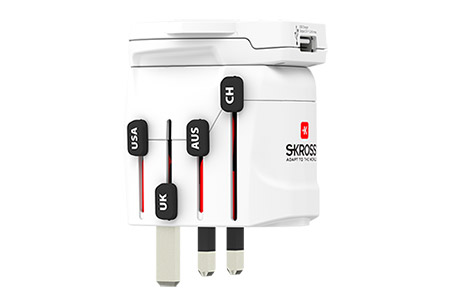 Univerzální cestovní adaptér "PRO - World & USB", USB A