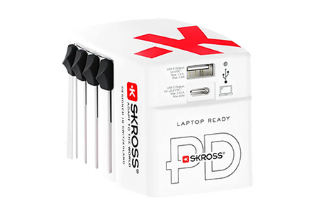 Univerzální cestovní napájecí adaptér "World USB Charger AC65PD", PD 65W, USB A + C, kabel USB C