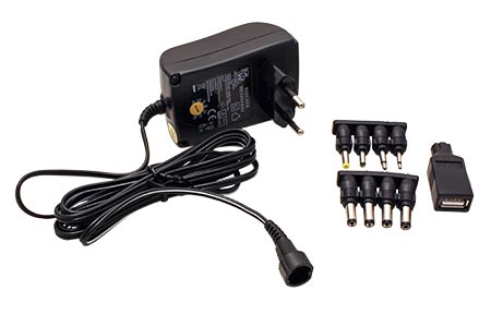 Univerzální napájecí adaptér 3-12V/1,5A, černý