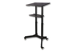 Univerzální pojízdný stolek, nastavitelný, černý