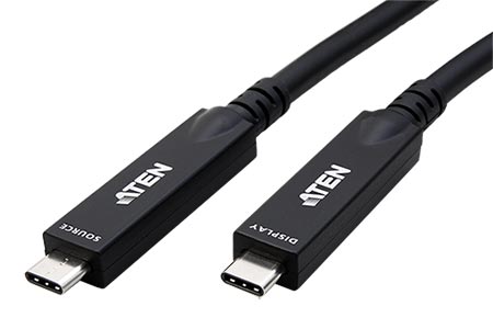 USB 10Gbps (3.2 gen 2) / DP AOC kabel USB C(M) - USB C(M), PD 60W, 10m, černý (UE3410F)