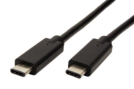 USB 10Gbps (3.2 gen 2) kabel s PD 100W,USB C(M) - USB C(M), 0,5m, černý