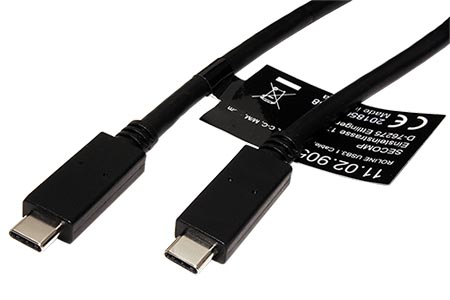 USB 10Gbps (3.2 gen 2) kabel s PD 100W,USB C(M) - USB C(M), 0,5m