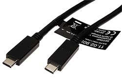 USB 10Gbps (3.2 gen 2) kabel s PD 100W,USB C(M) - USB C(M), 1m