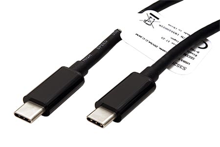 USB 10Gbps (3.2 gen 2) kabel USB C(M) - USB C(M), PD 100W, 0,5m, černý