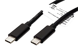USB 10Gbps (3.2 gen 2) kabel USB C(M) - USB C(M), PD 100W, 0,5m, černý
