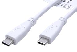 USB 10Gbps (3.2 gen 2) kabel USB C(M) - USB C(M), PD 100W, 1m, bílý