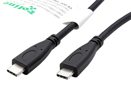 USB 10Gbps (3.2 gen 2) kabel USB C(M)-USB C(M), PD 100W, TPE, 0,5m, černý